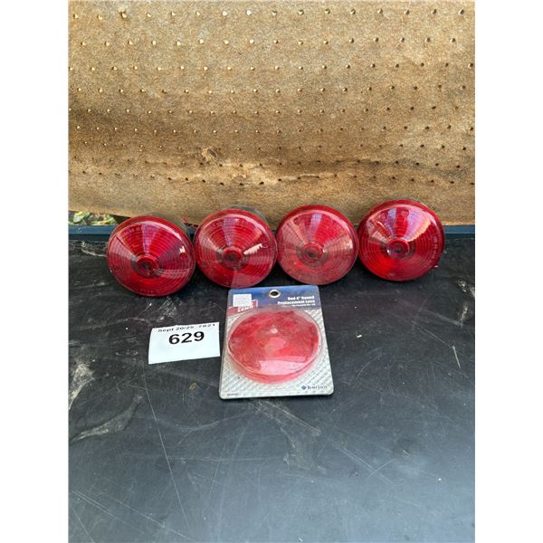 5 red 4" replacement lens