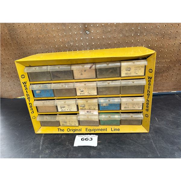 Vintage Weather head parts cabinet