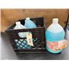 Crate of 1 jug hand sanitizer/ 2 dishwasher soap