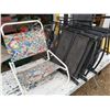 Image 2 : Colorful folding beach chair\Black mesh patio chairs with armrests