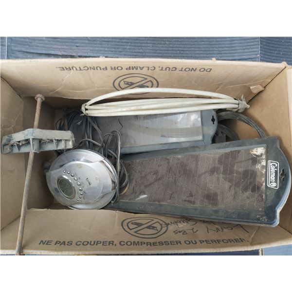 Lot of Hardware (CD player, Coleman solar panels, cables)