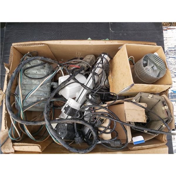 Lot of Hardware (Electric motor, cables, connectors)