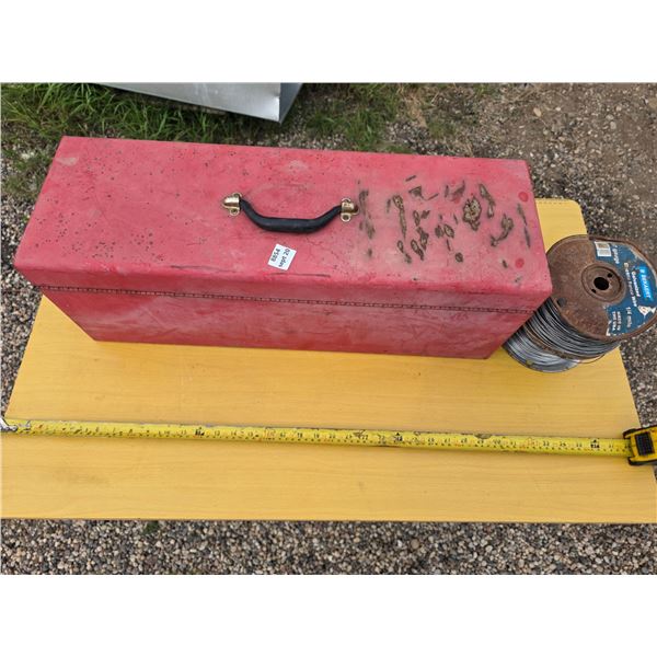 Electric fence wire and tool box