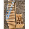 Wine rack and wood crate- rack size-31" by 10' by 33"H