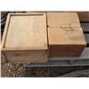 2 wood sewing boxes