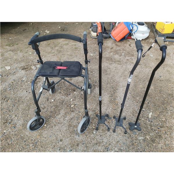 Wheelchair Nexus 250 lbs\113 kg with quad canes (two quad canes and one tripod cane)