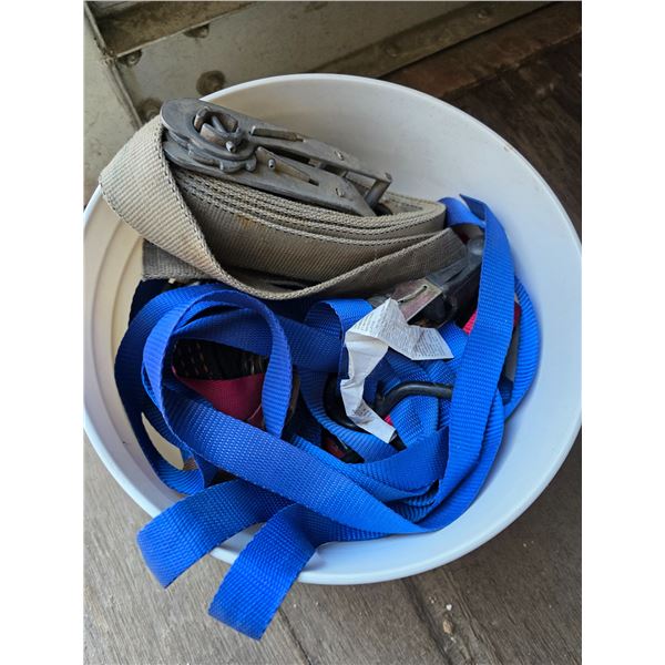 Bucket of straps