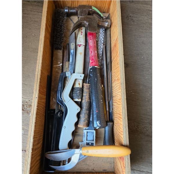 Lot of tools, hammers, files, brushes