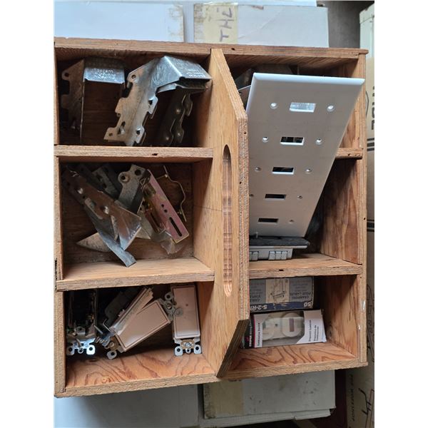 Parts carrier with electrical hardware