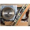 Image 1 : Lot of tools and hardware- saw blades, levels