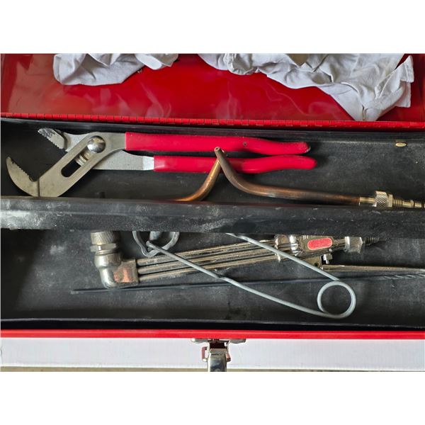 Tool box with torch and misc tools