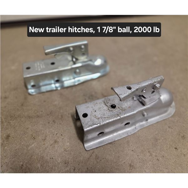 New Trailers Hitches, 1 7/8" Ball 2000 LB.