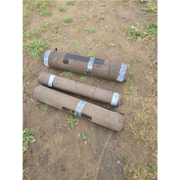 lot 837 3 part rolls of roof felt