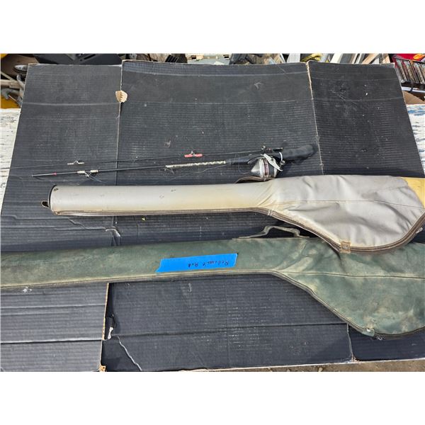 Fishing rod and 2 travel cases