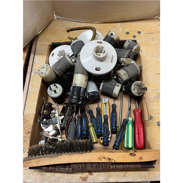 Miscelleneous Items (Screws, Switch, Wire Brush, Ceiling lampholder)