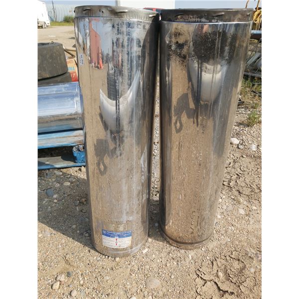 Steel Chimney pipes x2 (4-36"-6")