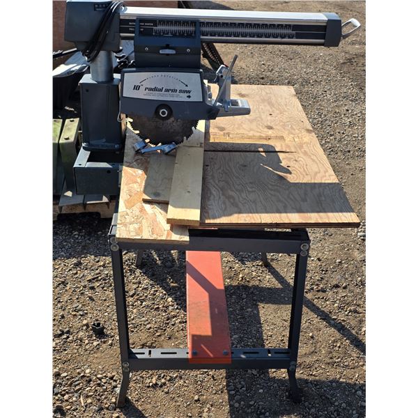 10" radial arm saw with stand