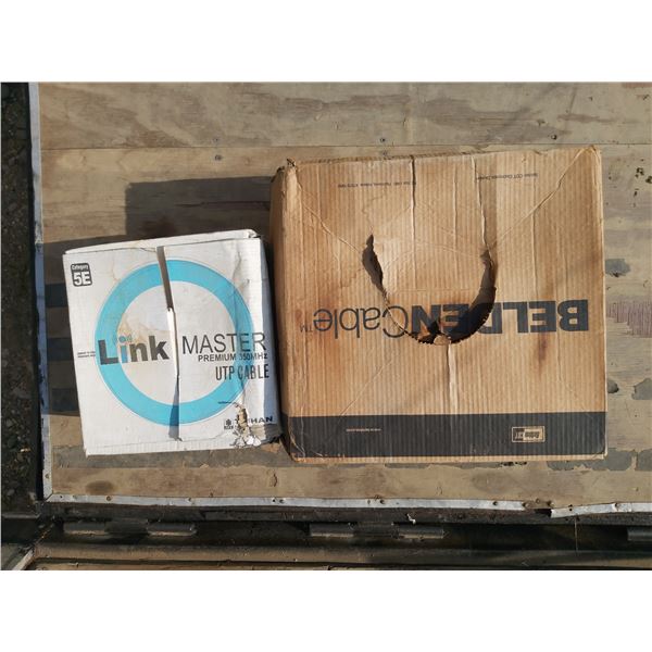 Two boxes with cable UTP cable