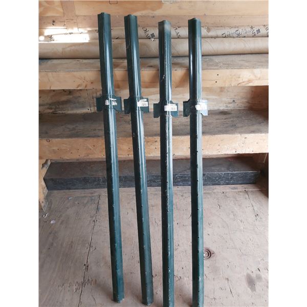 Steel fence posts 5" green (x8)
