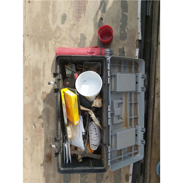 Plastic toolbox + Plastic welding rod with electrode