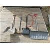 Image 2 : Lot of misc. hand tools (Shovel, Sledgehammer, Bow saw)