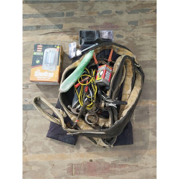Lots of misc. tools (Electrical gear, Cables, belt)