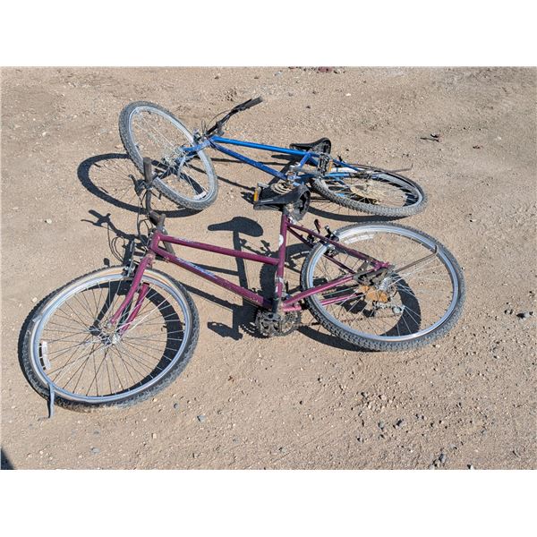 (2) Bikes (wheel damage on both, rust damage, and etc.) Brand Cherokee