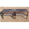 Image 5 : (2) Small Wood Table Ends (ok Condition) (21"x30"x18")