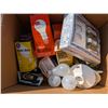 Image 4 : Box of Light Bulbs and Misc. Light Objects