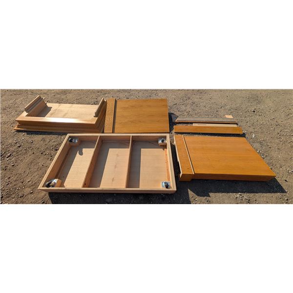 Parts Possibly Wooden Rolling Cabinet (Good Condition)