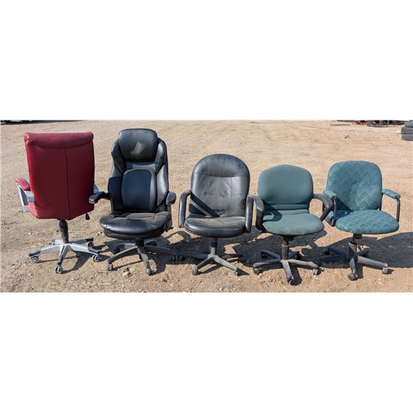 (5) Rolling Office Chairs