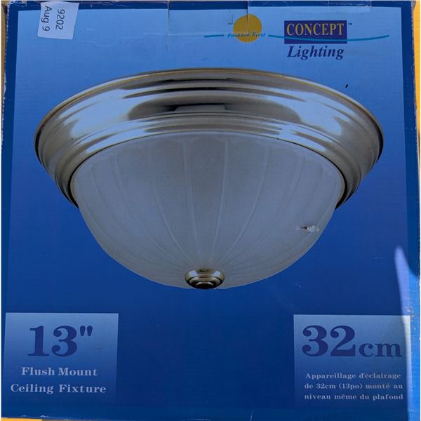 Fashion First Concept Lightning 13" Flush Mount Ceiling Fixture (Barely used or As new in Box)