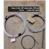 Image 1 : New 2 Rolls 1/8" Steel Cable 70ft and 14.5ft 1 Used 1/8" Cable