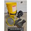 Image 1 : Used Gravity Floe sand Blaster, Hose, Gun, Head Cover w/ Window and HD rubber Gloves