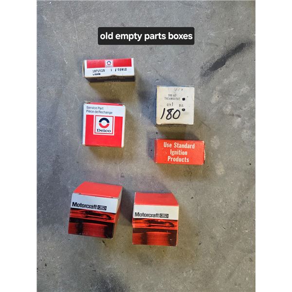 Old/Vintage Empty Parts Boxes