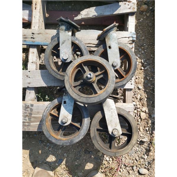 Heavy-duty caster wheels x5
