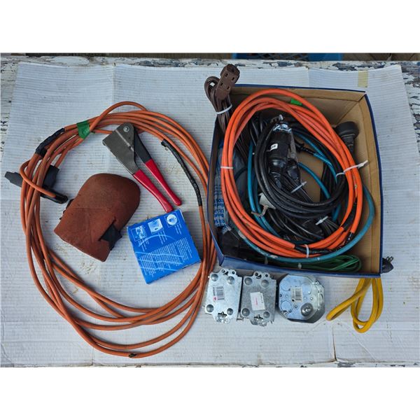 Lot of extension cords and hardware