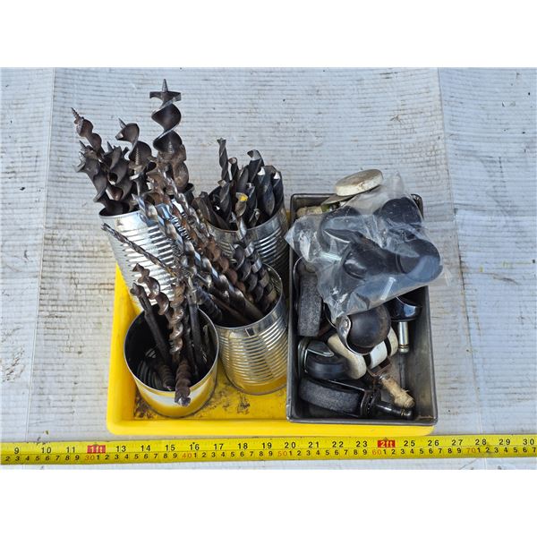 Drill bits and caster wheels