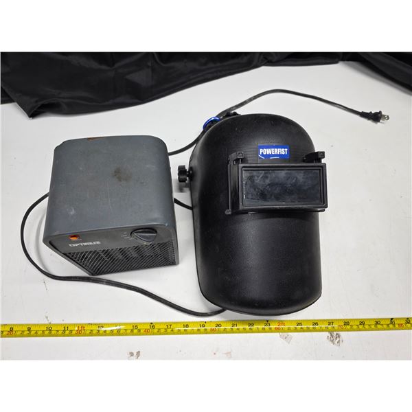 Heater and welding mask