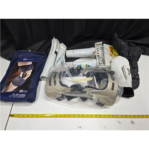 Lot of misc hardware, knee braces