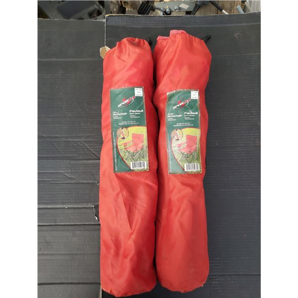 Junior armchair red (x2) Cup holder / carry bag 53.3x40.6x63.5