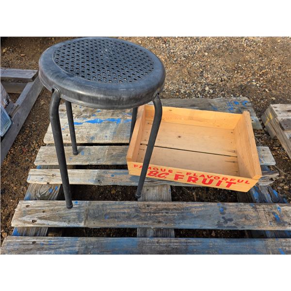 Stool and fruit crate
