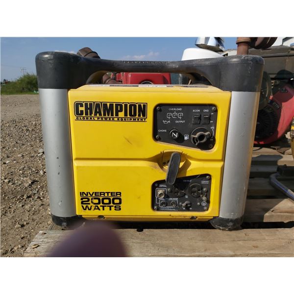 Portable Inverter Generator Champion 2000W Model 73552i- good compression- untested