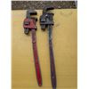 Image 1 : (2) Large Pipe Wrenches (Slight Bend on Each and Ok Condition)