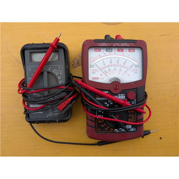 (2) Multimeter Tools w/ manuals (1) Master Craft (1)Pro Point (N/T)