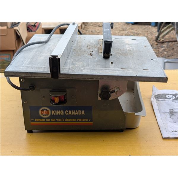 King Canada 7" Portable Saw w/ Original box and Manual (N/T)