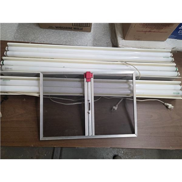 3 florescent lights and screen- all work