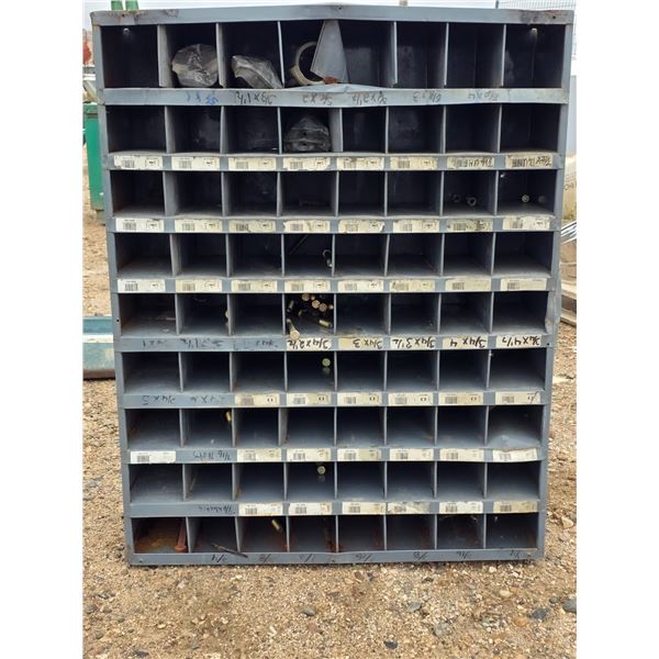 Bolt bin- 34" by 12" by 42"H