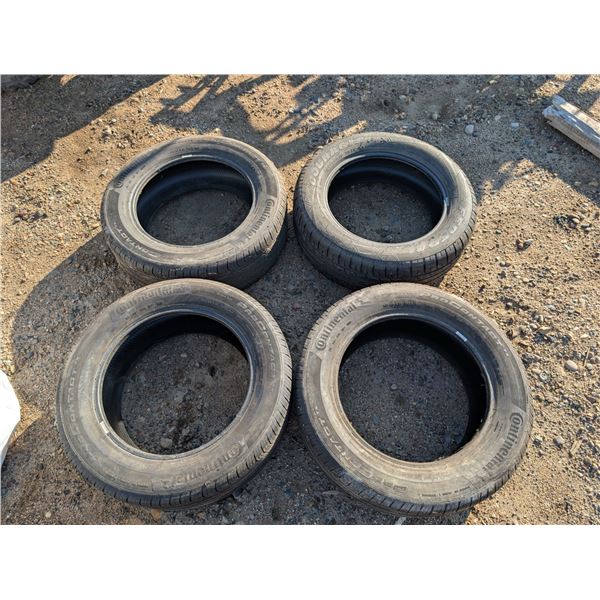 (3) 25,000KM Used Continental 235/60 R18.103H Tires and (1) Couragia Spare (Good Condition)