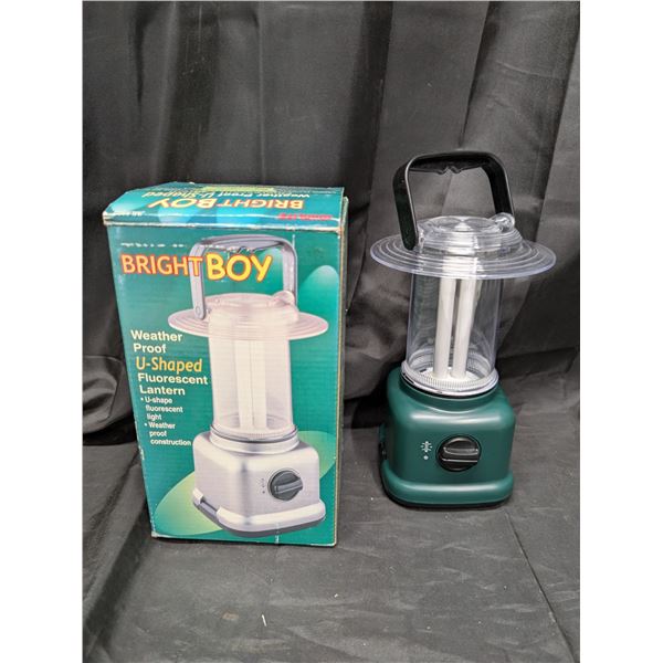 Vintage Bright Boy Weather Proof U-Shaped Fluorescent Lantern w/ Original Box (Not Tested)